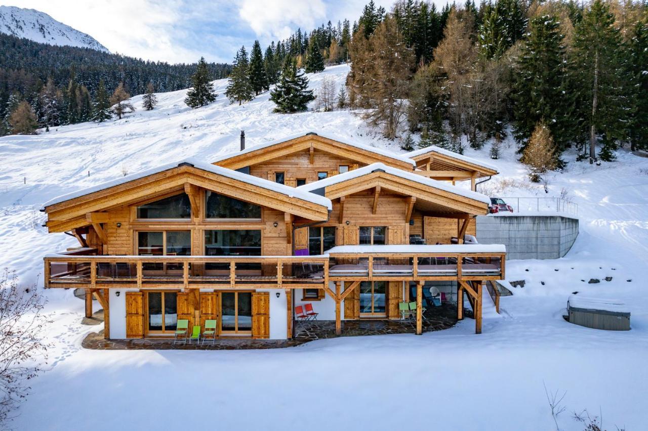 Chalet Flocon De Neige - Jacuzzi - Sauna La Tzoumaz Exterior foto
